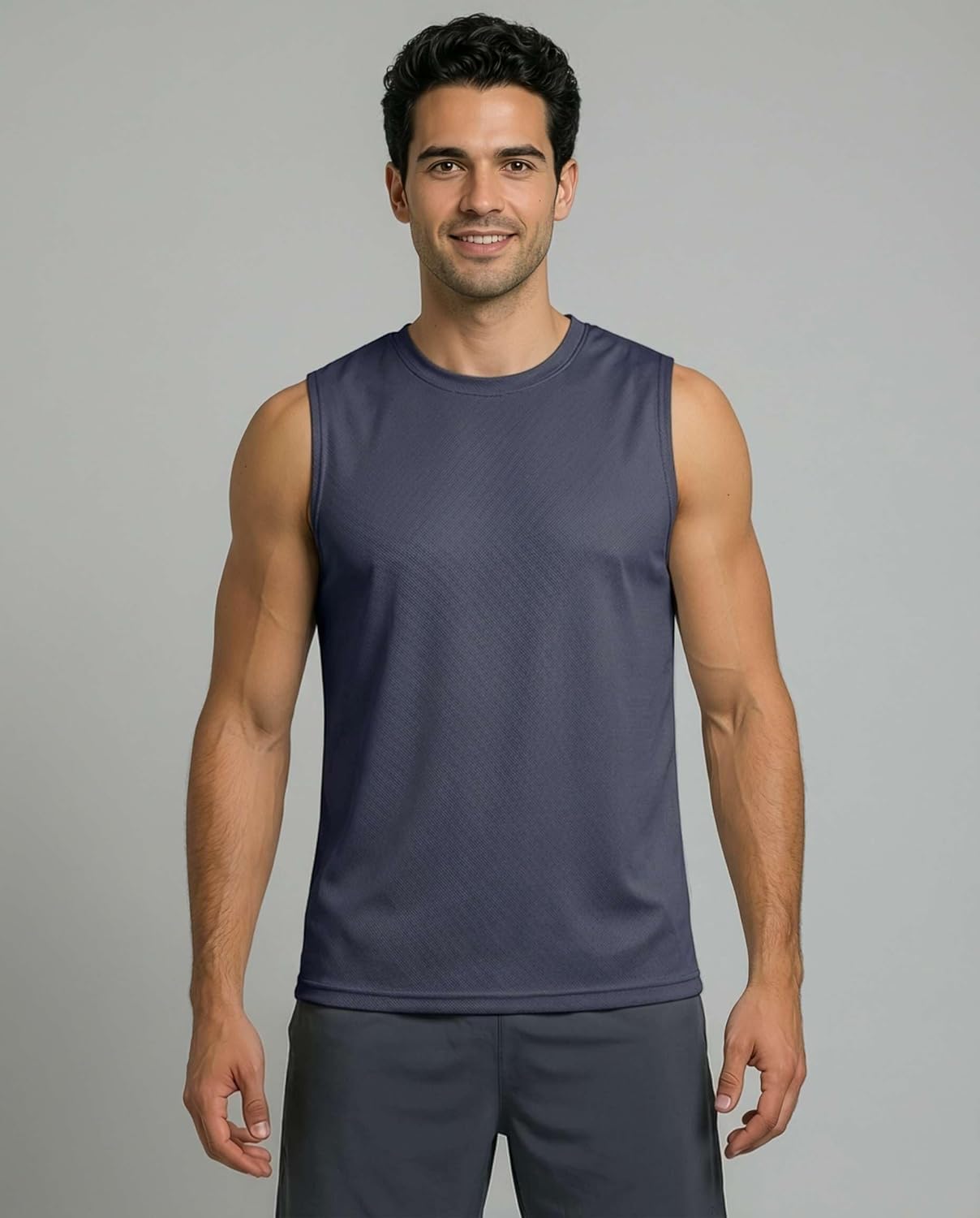 Real Essentials 5 Pack: Men's Mesh Active Athletic Tech Tank Top - Workout & Training Activewear (Available in Big & Tall) - Image 2