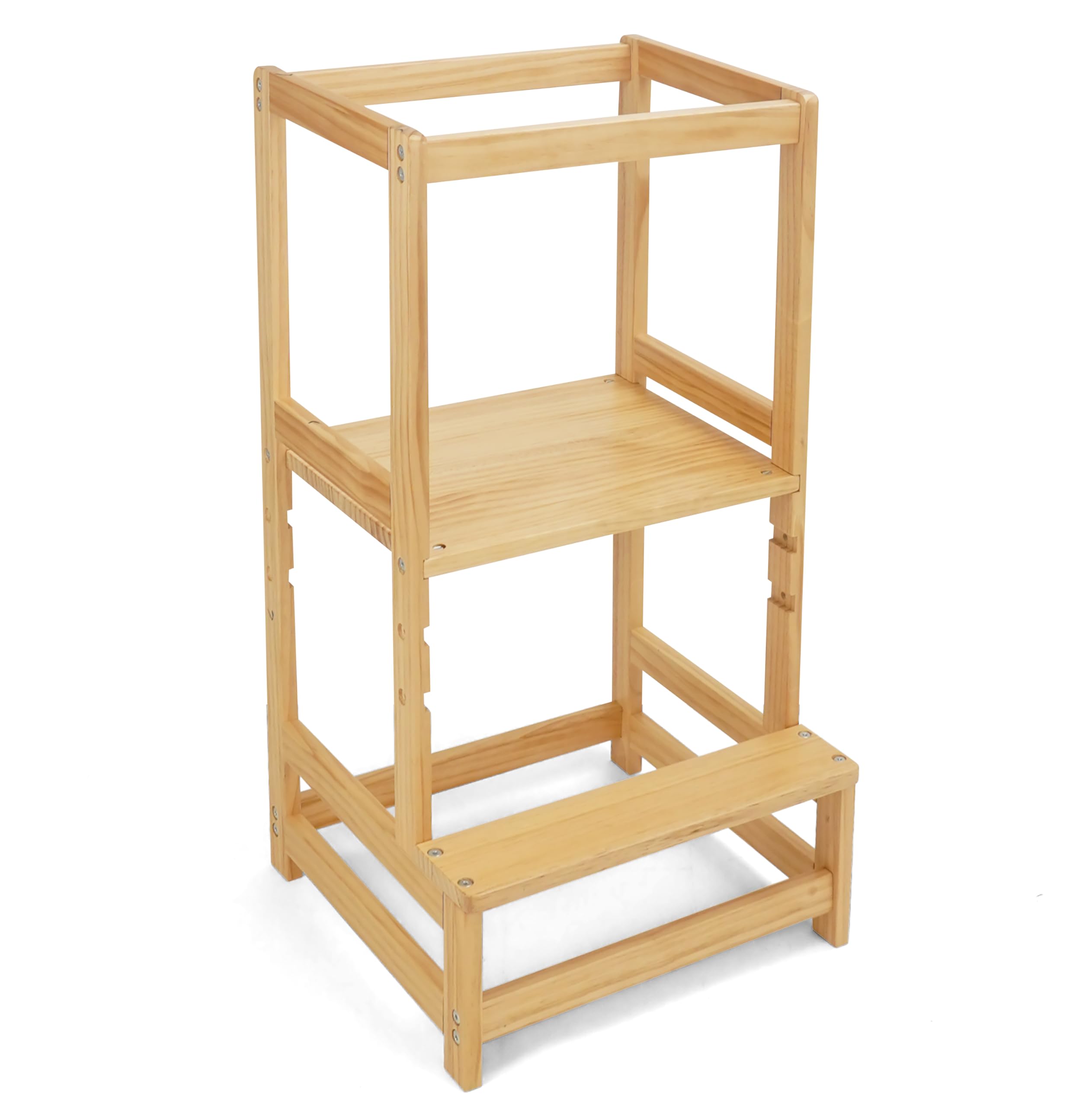 509 Crew Cliff Learning Tower, Kitchen Helper for Children, Height-Adjustable Platform, Natural