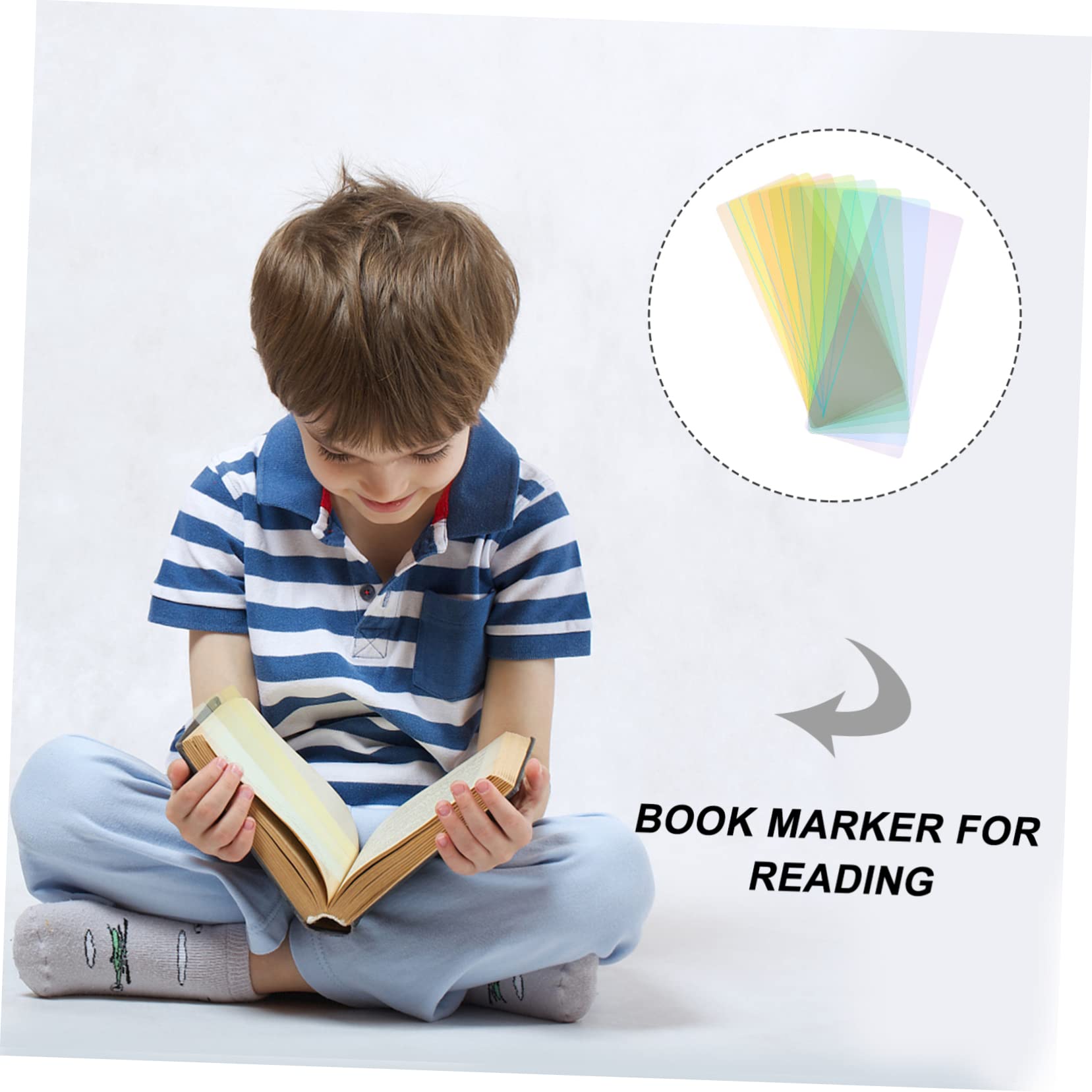jojofuny 3 Set Striscia Luminosa Di Aiuto Alla Lettura Divisori Adesivi Etichette Adesive Segnalibri Bookmark Strisce Di Lettura Guidata Evidenzia Le Strisce Di Lettura Pvc 8 Pezzi*3