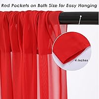 Vista 13 de Ivory Ceiling Drapes 6 Panels 5ftx10ft Wedding Arch Draping Fabric Chiffon Wedding Drapes Curtain Decorations with Rod Pocket