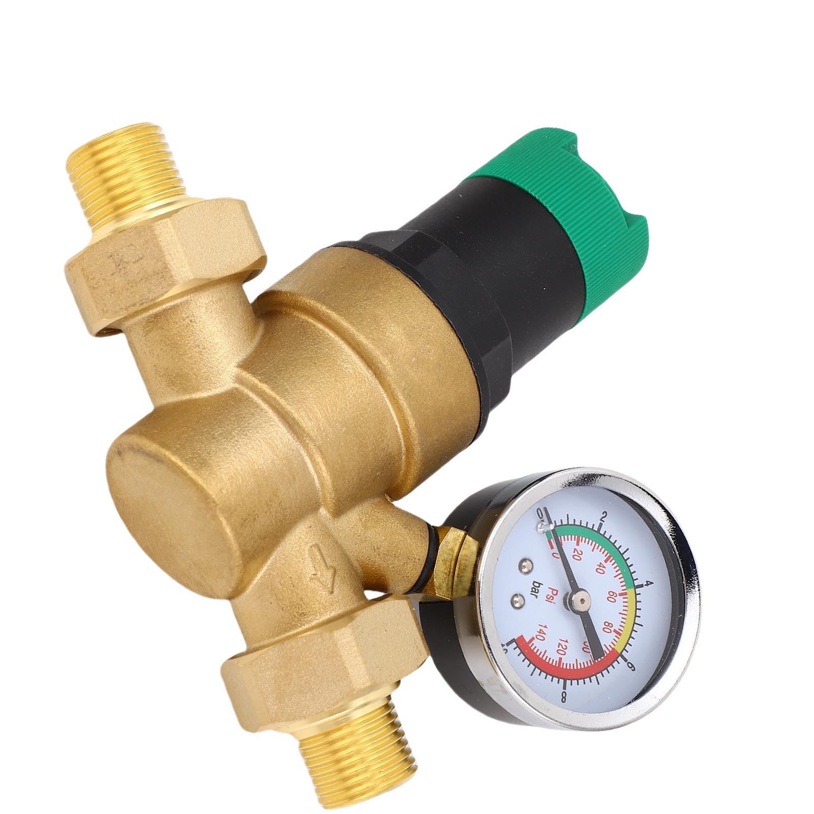 Keenso Water Pressure Regulator Brass Durable Adjustable Valve for RVs
