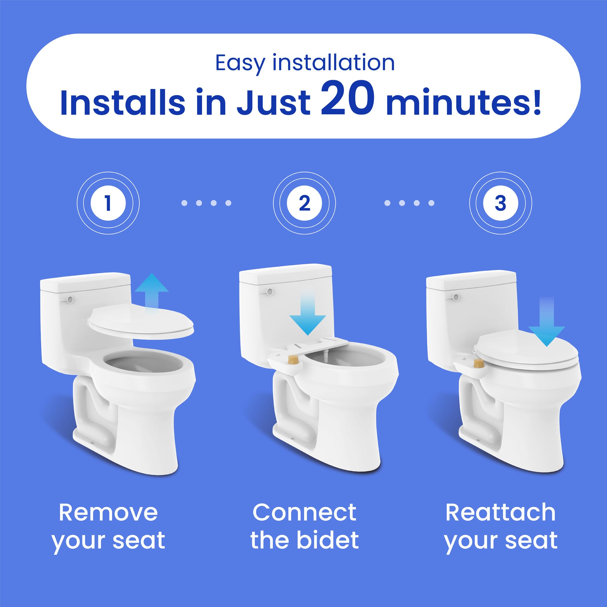 VOVO Basic 9 - Asiento de bidé no eléctrico