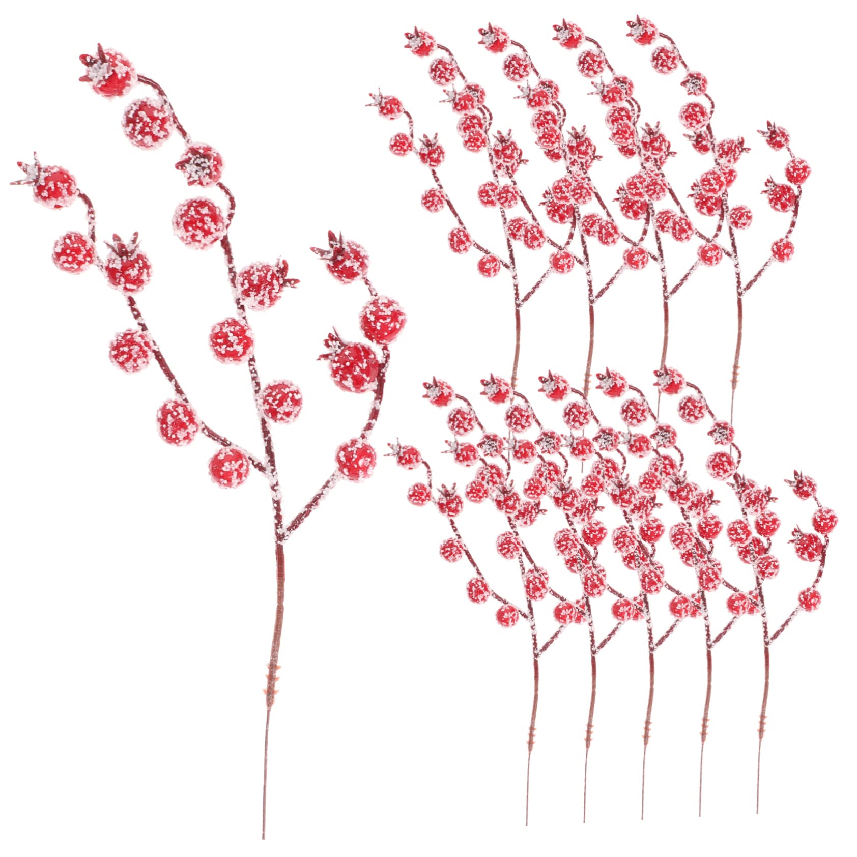 Decorazioni Natalizie Bacche Rosse Artificiali 10 Pezzi in Schiuma Realistica Per Composizioni Floreali, Accessori Per Foto e Feste Di Matrimonio, Adatte Per Casa e Ufficio
