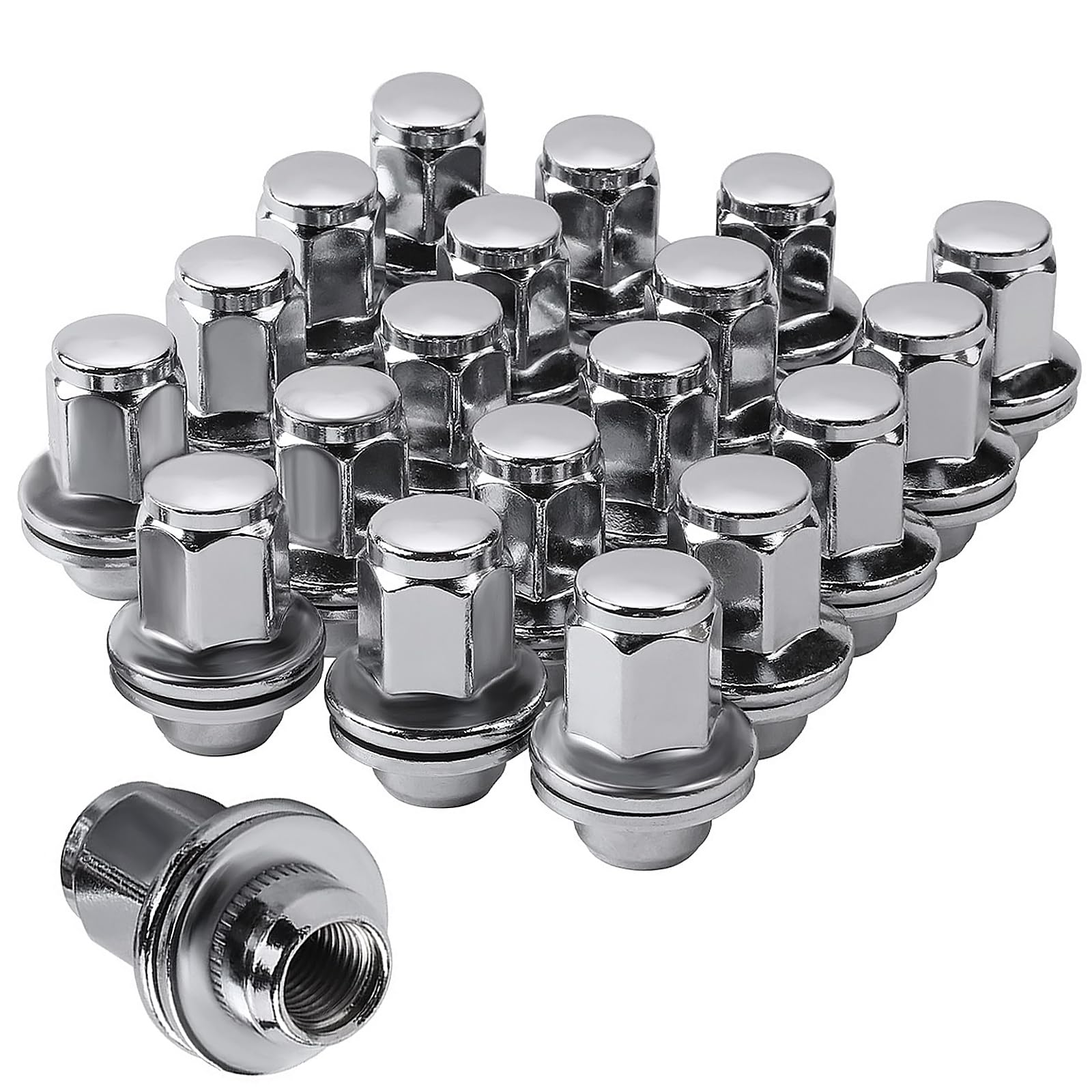 ジャム その他⑧ Amazon.com: Dtomi M14X1.5mm Wheel Lug Nuts Chrome - 14x1.5mm, 1.80