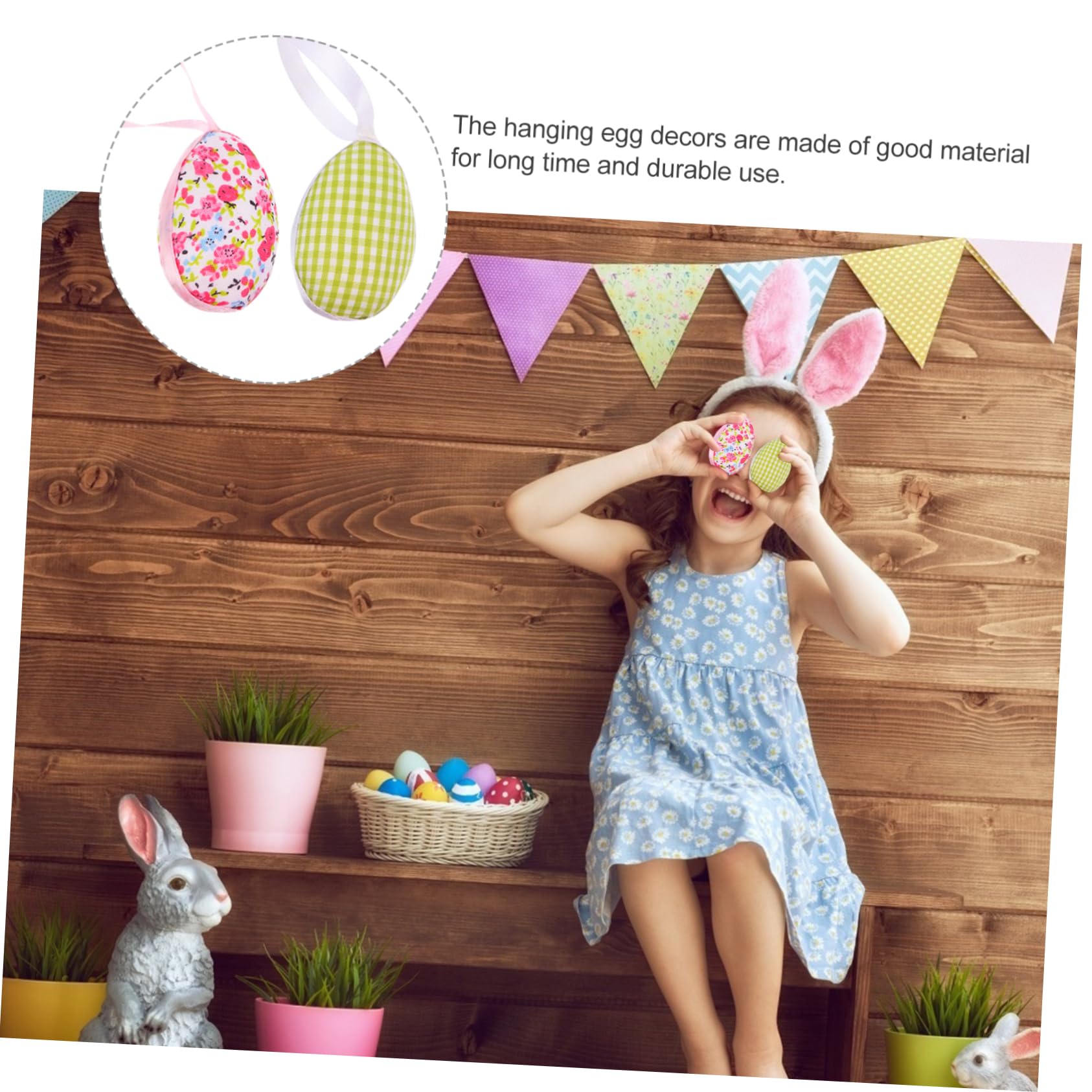 Alipis 2 Sätze Ostereier Künstliche Eier Gesprenkelte Eier Farbige Eier Aufhängen Easter Egg Decoration Osterparty Dekoration Ostern Hängen Osterspielzeug Osterei- Stoff 27 Stück * 2