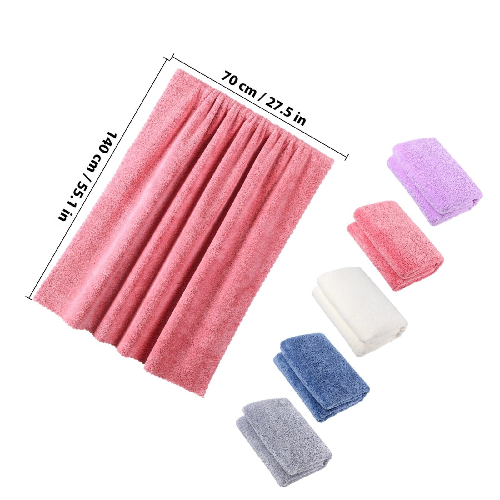 Garneck Mikrofaser Badetuch aus Polyester und Nylon Gefertigt 5 Stück mit Feiner Spitzenkante Schnelltrocknend und Weich für Spa und Reise