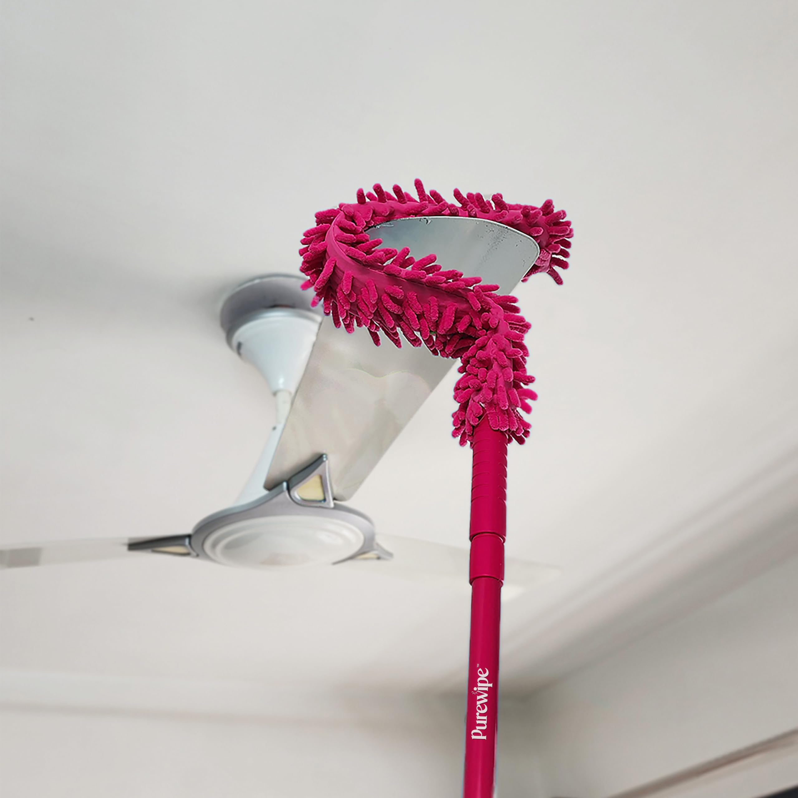 Purewipe Microfiber Feather Duster - 60" Extendable Pole, Washable & Bendable Multipurpose Dusters for Ceiling Fan Cleaner, Window Blinds, Furniture (Microfiber Fan Duster) (B0DHKNYFKM) Amazon Price History, Amazon Price Tracker