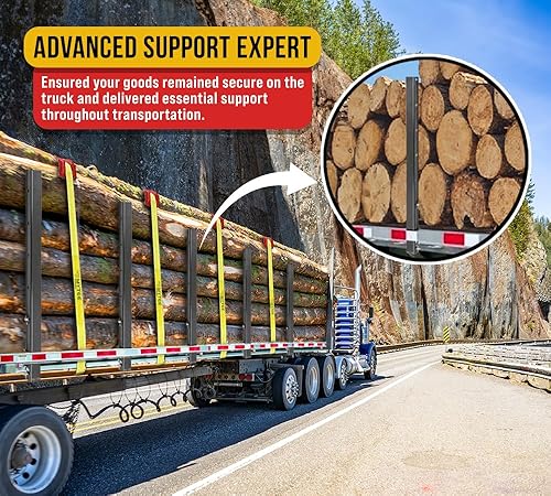 Miniatura 4 de Mytee Products Paquete de 4 estacas de tubo ajustables de canal C de 30 pulgadas para remolques de plataforma plana