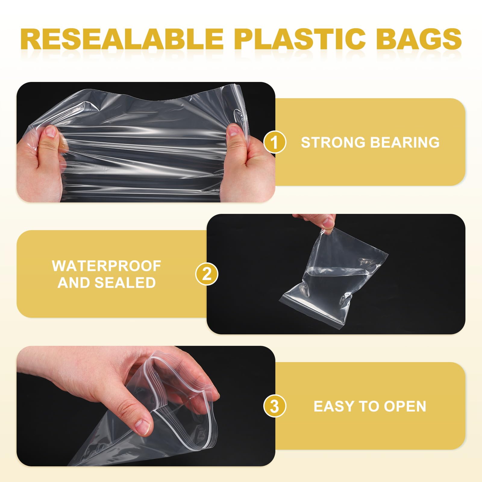 sourcing map 100 sacchetti di plastica satinati con cerniera per abbigliamento, 30 x 40 cm, richiudibili, per vestiti, borse, stampe artistiche, opuscoli, imballaggi di documenti, 5,51 mil