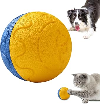 Interactive Dog Ball - Automatic Moving Game, Teething Toy Piece, Smart Rolling Hardware, High Activity Tool, Pet Entertainment Gear, Small Blue Station for Cat Kitten Puppy Home Indoor Birthday Event