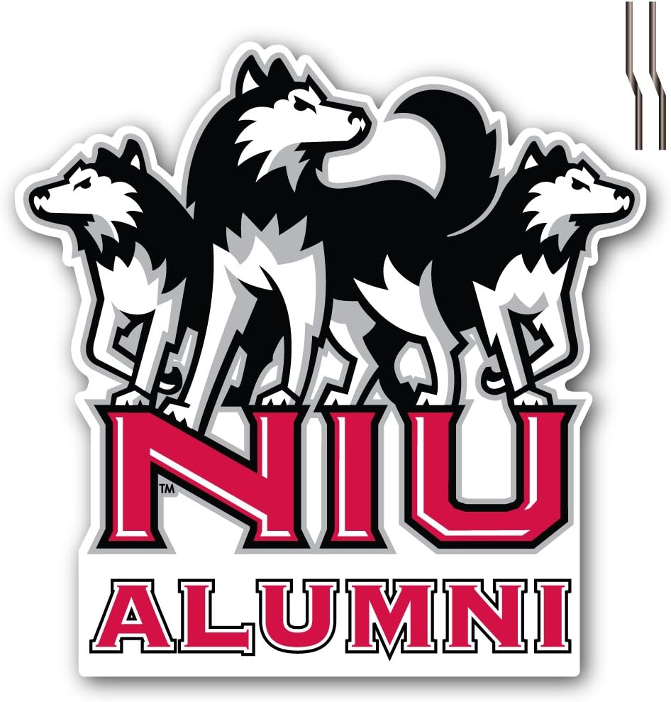 VictoryStore Yard Sign Outdoor Lawn Decorations: Northern Illinois University Alumni Shaped Plastic Yard Sign with Stakes