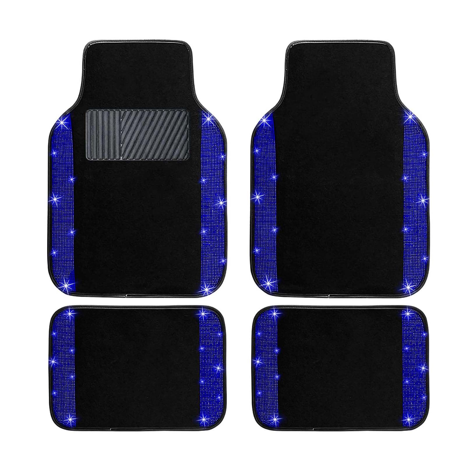 LKILFUWX for BMW 4er M4 i4 420i 420d 430i 430d M440i M440d Car Mats Rhinestone Car Floor Mats Bling Sparkly Diamond Car Carpets Full Set Non Slip Waterproof Luxury 4Pcs,C