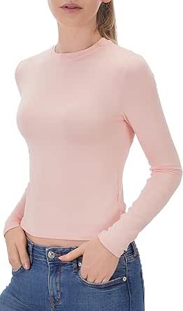 Camiseta De Manga Larga Con Cuello Redondo Y Botones Para Mujer, Ajuste Holgado, Elegante Y Cómoda, Para Uso Diario, Negro