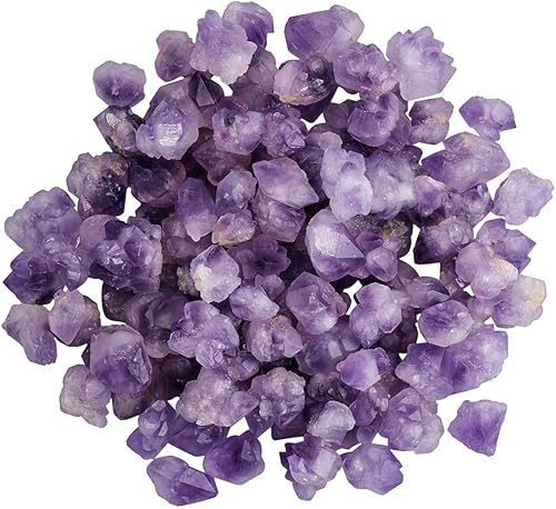 Miniatura 4 de SUNYIK Paquete de 2 piedras de amatista y piedras en bruto de amatista natural