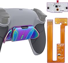 eXtremeRate ps5コントローラー（BDM-030&BDM-040&BDM-050）に対応用ラバーグリップ付き金属バージョンカメレオンRISE4背面リマップキット(RMB)、ps5コントローラーに対応用アップグレードボード＆バックシェルラバーグリップ付き＆背面ボタン4つ【ニューホープグレー＆クラシックグレー＆緑青紫】
