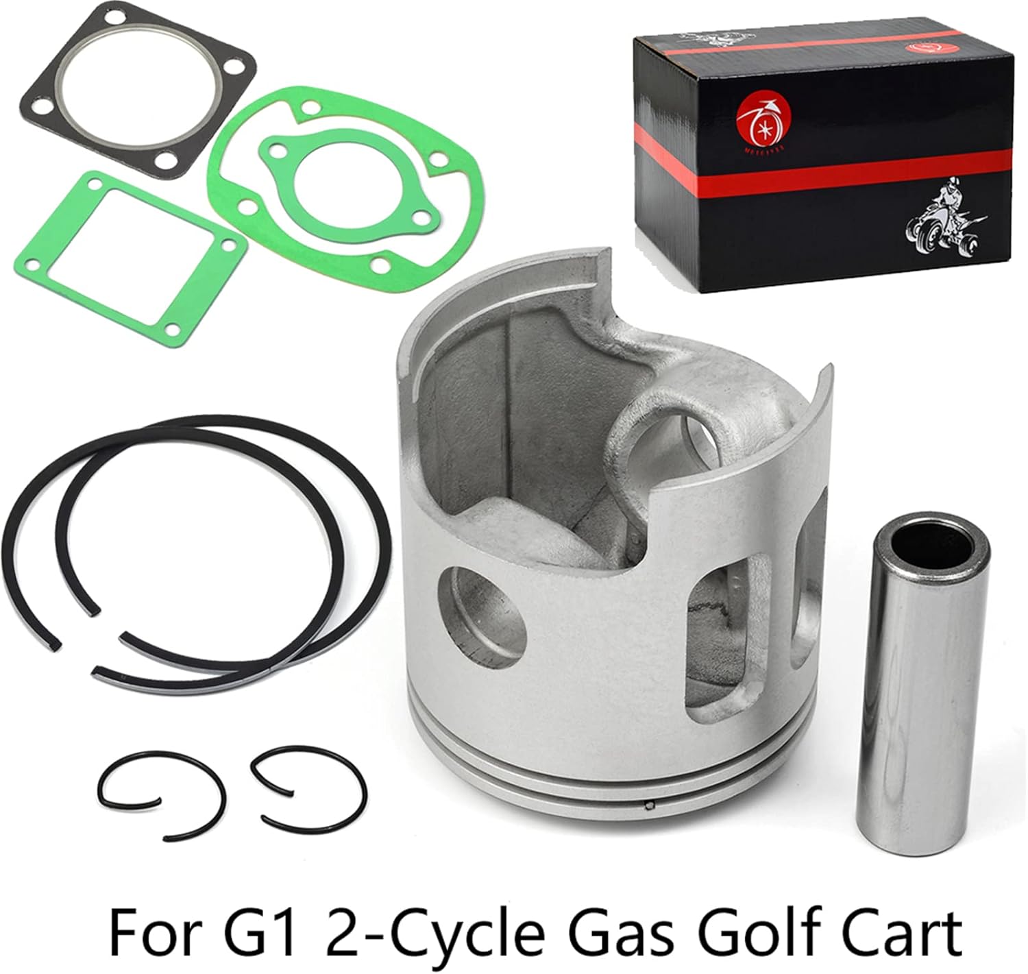 Oversize 0.25mm Piston Gasket Kit & Piston Ring For Yamaha G1 2 Cycle Gas Golf Cart 1978-1989