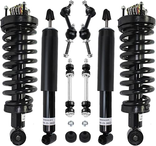 Miniatura 13 de Detroit Axle - Kit de puntales delanteros para Ford 2000-2004 Focus 2 puntales con muelle helicoidal 2 brazos de control inferiores con rótulas 2001