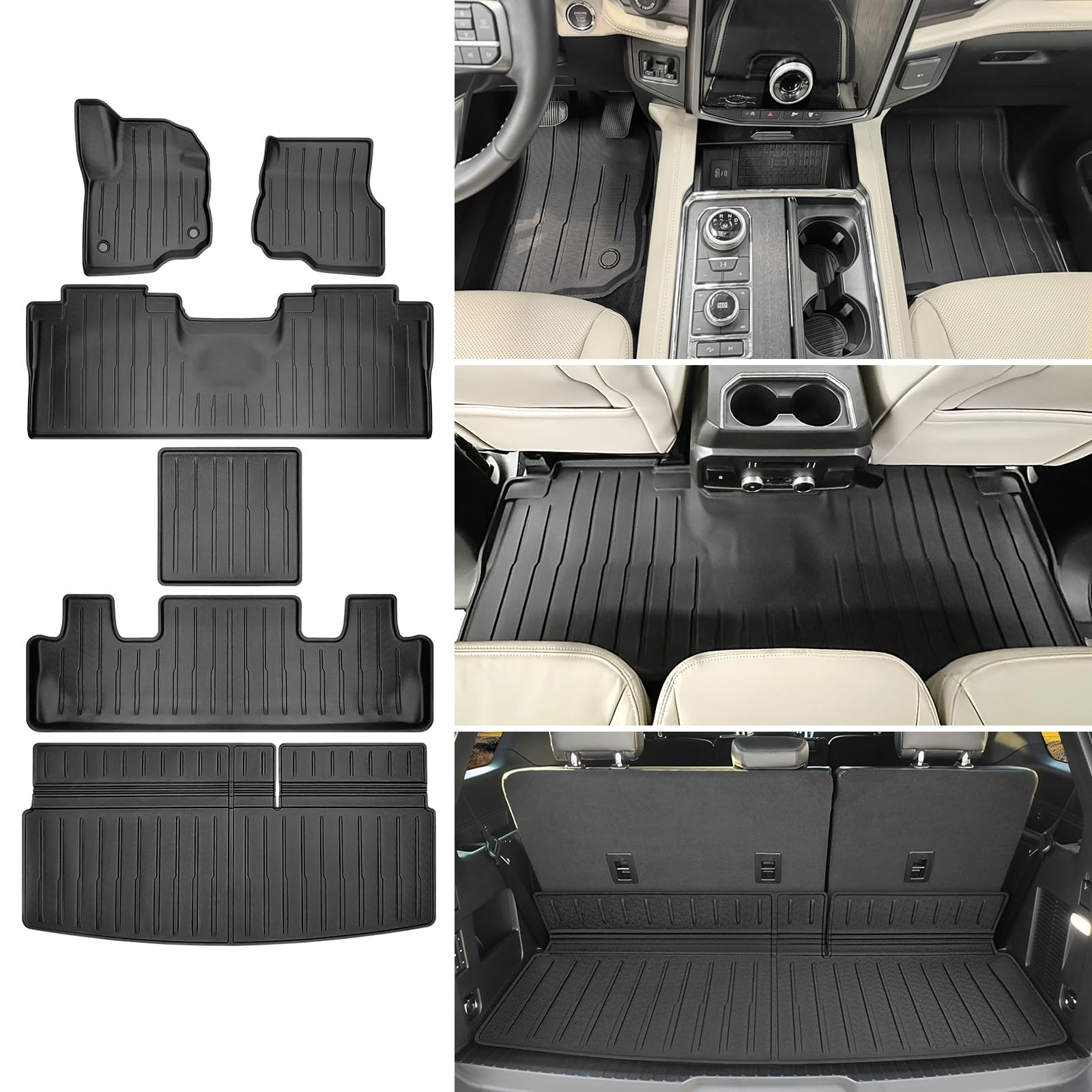Photo 1 of Utiiy Cargo Mat Floor Mat Fit for Nissan Rogue 2021-2025 Floor Liner Cargo Backseat Protector for 2024 Nissan Rogue Accessories(Cargo Mat+Floor Mat+Seat Back Cover, 21-25 Rogue, Not fit Rogue Sport)