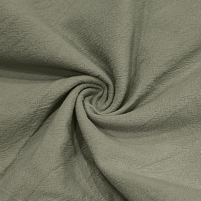 LIZALIG Men's Cotton-Linen Sweatshirt 1/2 Button Hooded Solid Color Casual Sweatshirts for Vacation and Daily Wear - Image 6