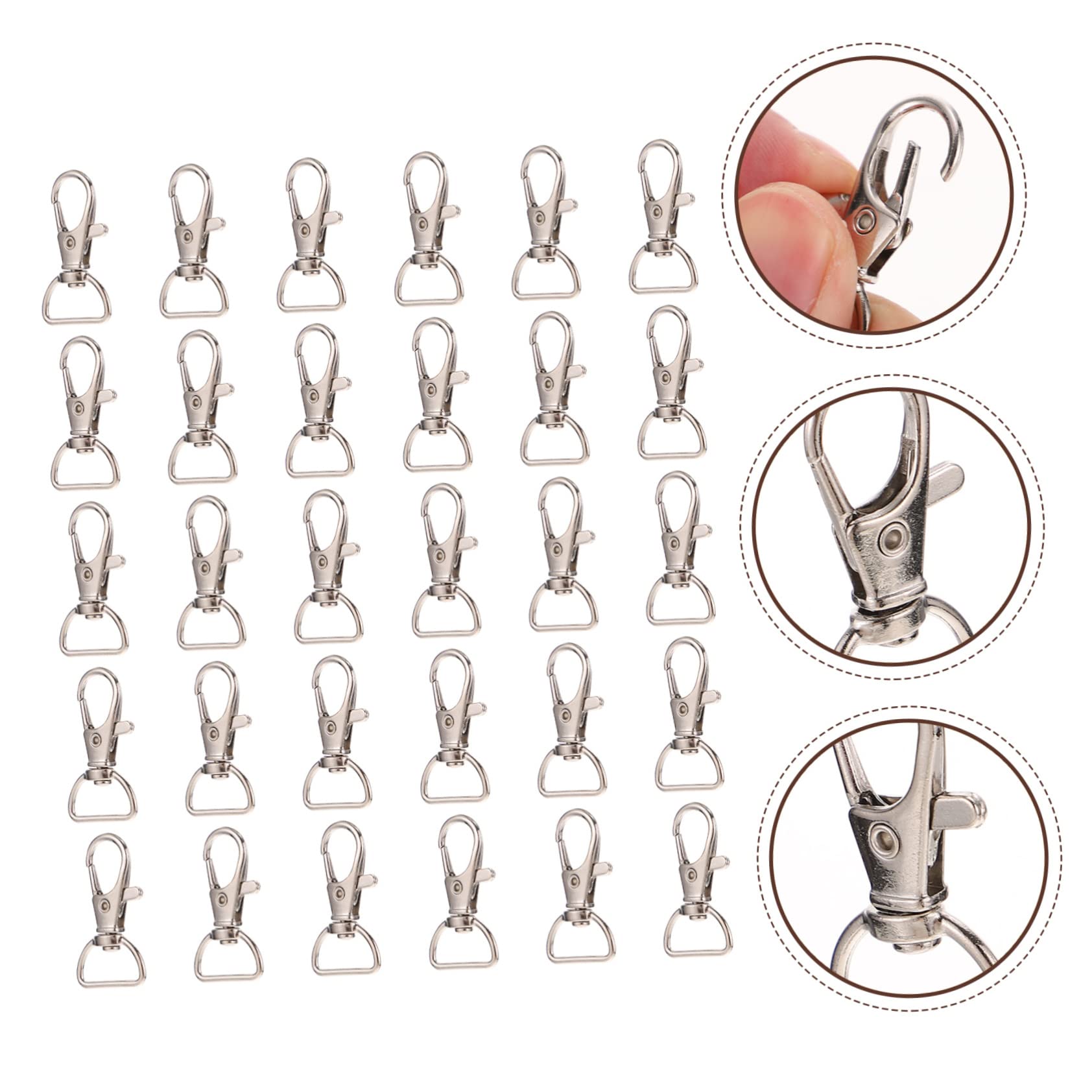 90piezas Ganchos De Lanyard Clip Giratorio Para Manualidades y Correas De Perro Fácil Instalación y Uso Para Proyectos y Accesorios De Bolsas