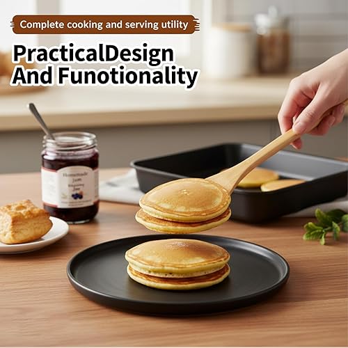 Miniatura 3 de 5 cucharas de madera para cocinar, juego de utensilios de cocina de bambú de primera calidad, cucharas de bambú antiadherentes para cocinar