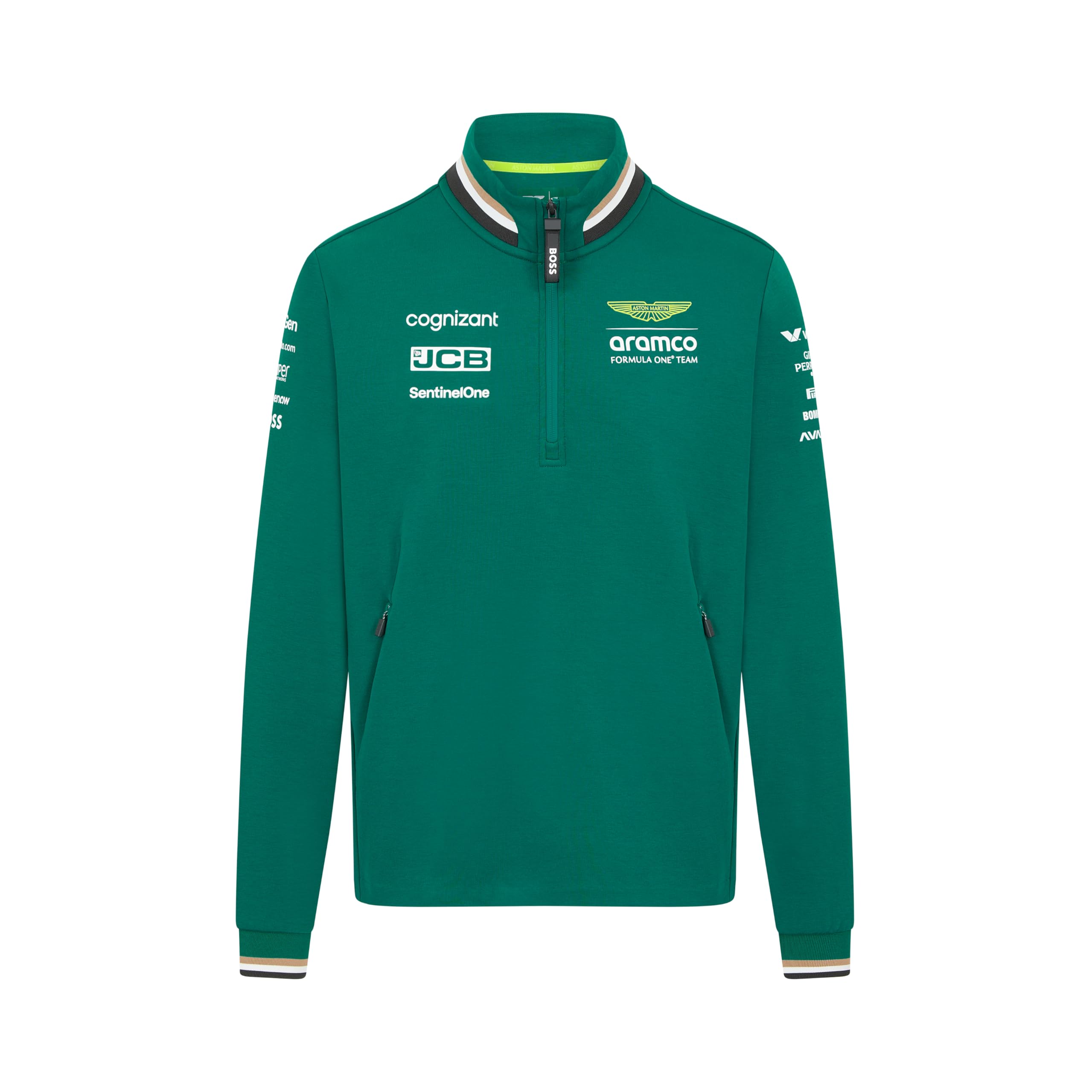 Aston Martin F1 Men's 2024 Team 1/4 Zip - Green - Size: X-Large