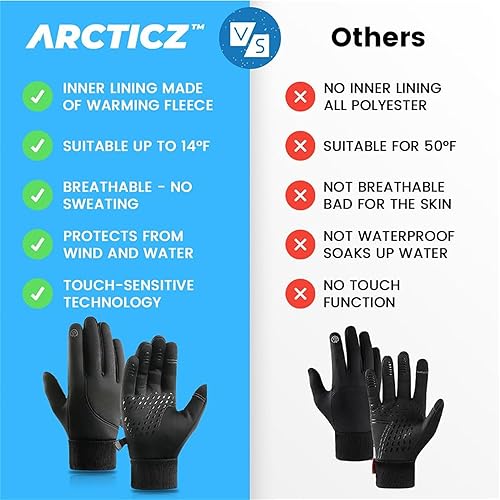 Vista 3 de KDGENG ARCTICZ - Premium Thermo Gloves, Arcticz Waterproof Windproof Thermal Gloves, Winter Non-Slip Touch Screen Gloves