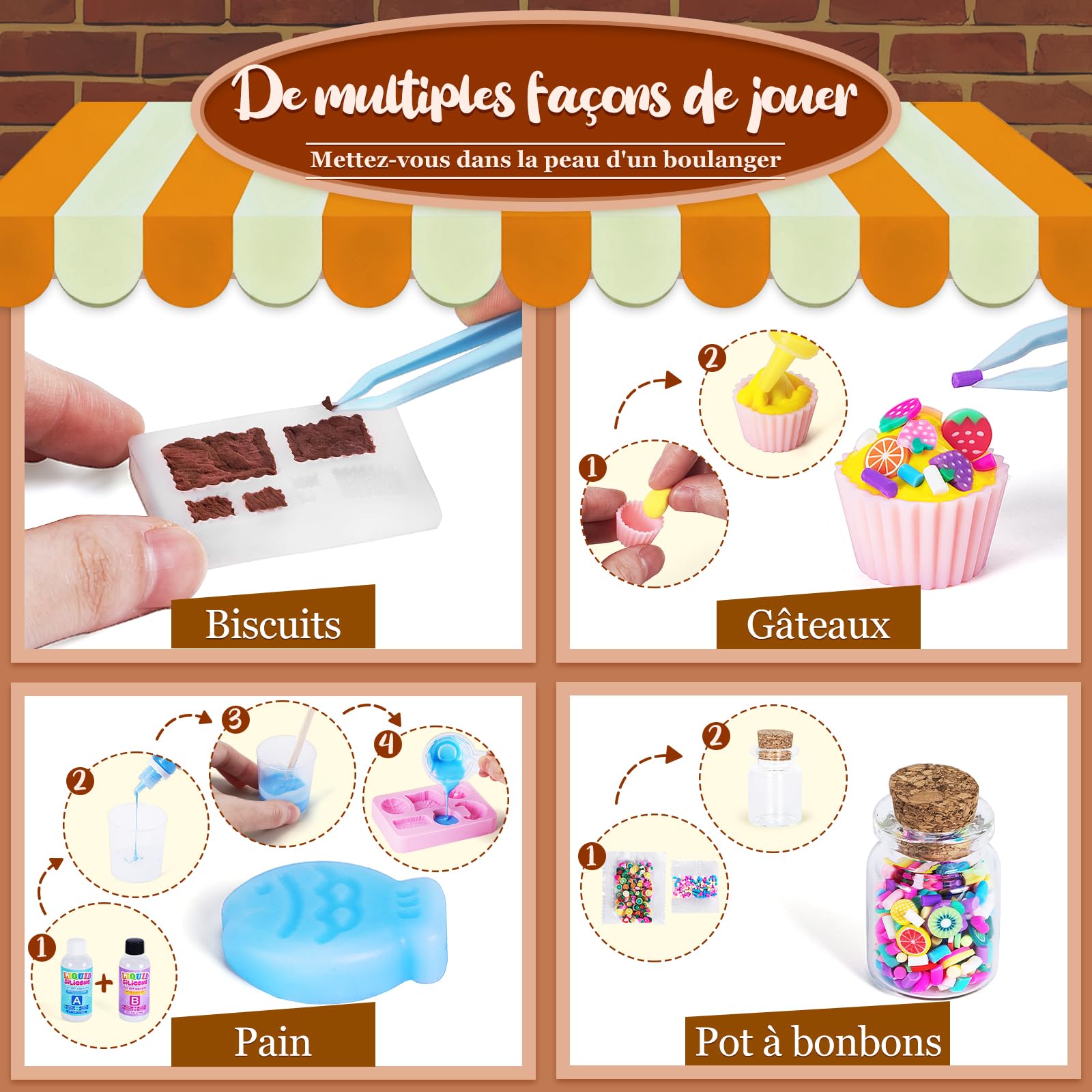 Activité Manuelle Enfant - 3 en 1 Book Nook, Fabrique à Squishy avec Silicone Liquide, maquette en bois maison miniature a construire, Cadeau Jouet Fille Enfant 6 7 8 9 10 11 12 ans