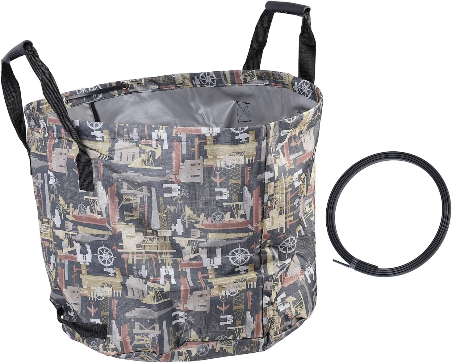 Large Capacity Canvas Garden Waste Bag, sturdy Reusable Leaf Bag for Outdoor Yard Lawn Organizing