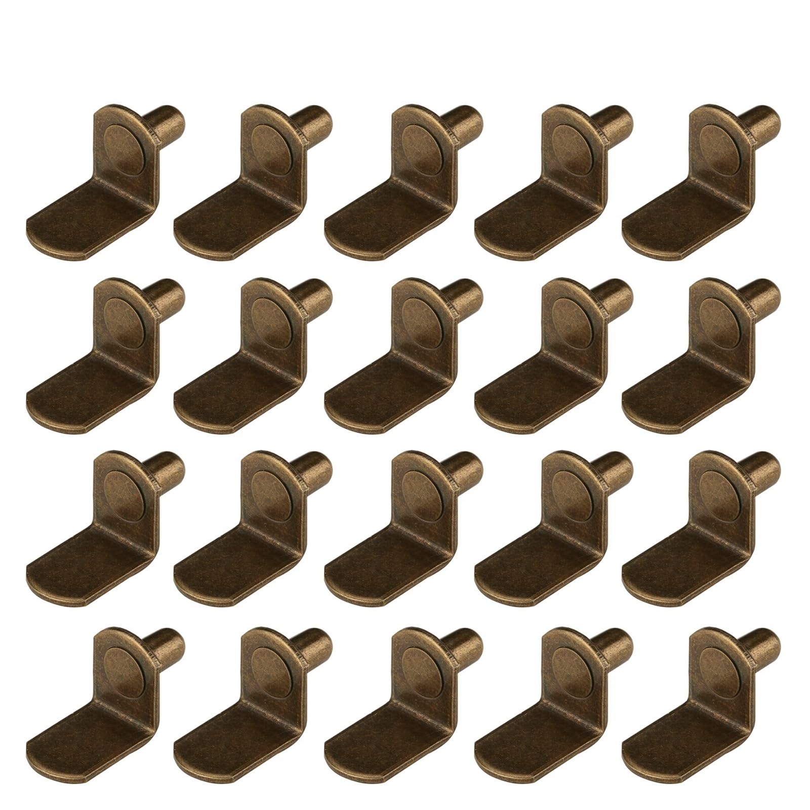 Hzomif Antique Bronze 100Pcs 100Pcs L-Shape Shelf Supports, Adjustable Cabinet Bracket Iron Antique Bronze