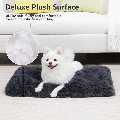 Miniatura 44 de Vonabem Cama para perro, extragrande, camas suaves de felpa para perros XL, almohadilla de jaula, lavable, 41 pulgadas de largo x 27 pulgadas