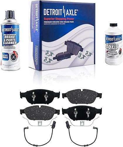 Miniatura 109 de Detroit Axle - Kit de freno para pastillas de freno de cerámica Ford Mustang Base GT 2000 2001 2002 2003 con repuesto de hardware delantero y trasero
