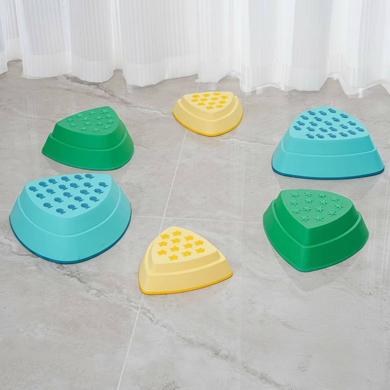 Children Training Stone Piedra de Equilibrio Infantil Juguete Sensorial de Equilibrio con Base de Goma Superficie con Textura Material PP Adecuado
