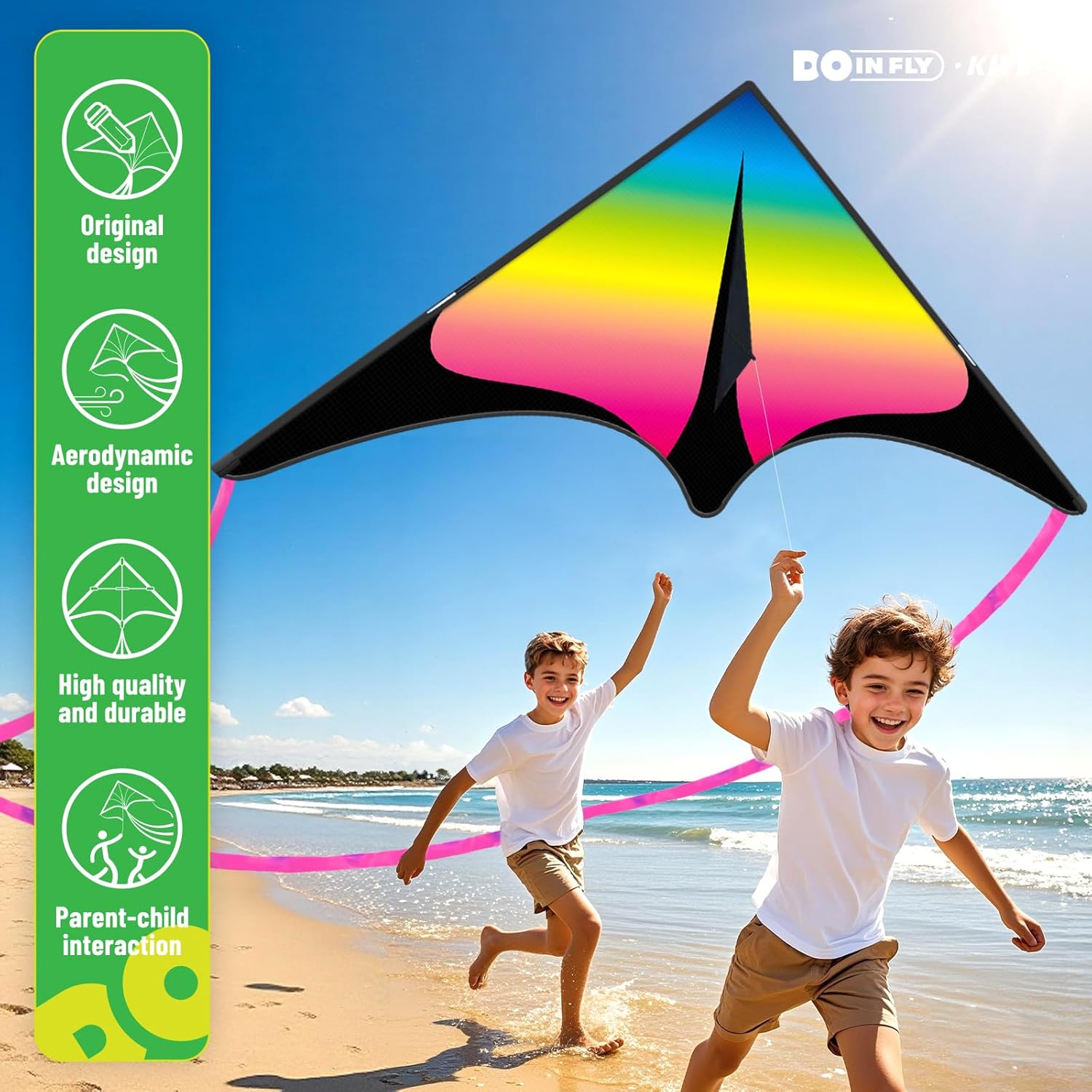 Kite for Ages 8-12, Easy to Fly and Assemble Rocket Kites for Beginner, Single Line String Professional Kites for Beach and Outdoor Activity