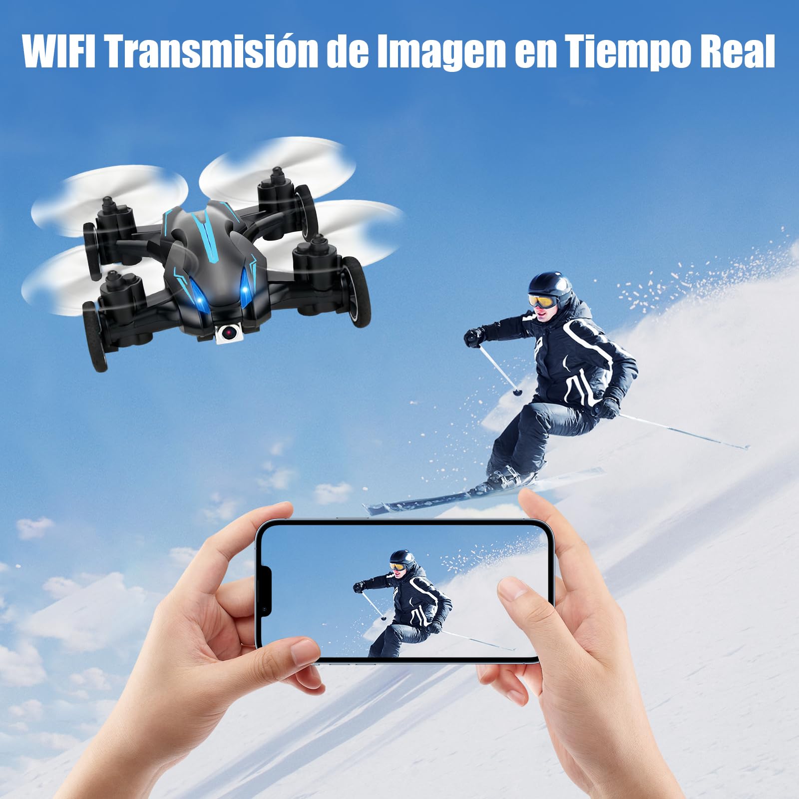 OBEST Dron con Cámara, RC Drones de Pantalla de 4.5, Juguetes Voladores con Evasión De Obstáculos, Motor Brushless, Regreso Automático, Tarjeta TF, 2 Baterías, para Adultos y Principiantes OBEST Dron con Cámara, RC Drones de Pantalla de 4.5, Juguetes Voladores con Evasión De Obstáculos, Motor Brushless, Regreso Automático, Tarjeta TF, 2 Baterías, para Adultos y Principiantes