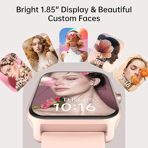 Miniatura 8 de Tensky Reloj inteligente para mujer, pantalla táctil HD de 1.85 pulgadas, reloj inteligente para Android/iPhone/Samsung/(llamada Bluetooth), Alexa