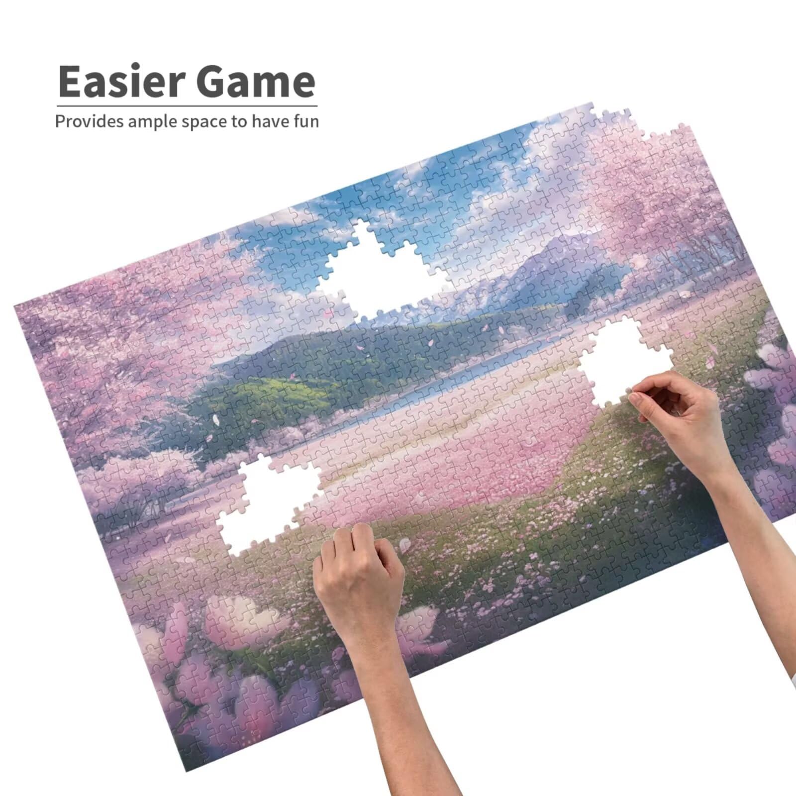 Puzzles Paisaje 1000 Adultos, Puzzle Montaña con Cajas y Cartel, Juego Clásico de Puzzle Arte para Entretenimiento Adultos, Regalos de Decoración del Hogar para Pasatiempos Creativos de Mujeres 2T-882
