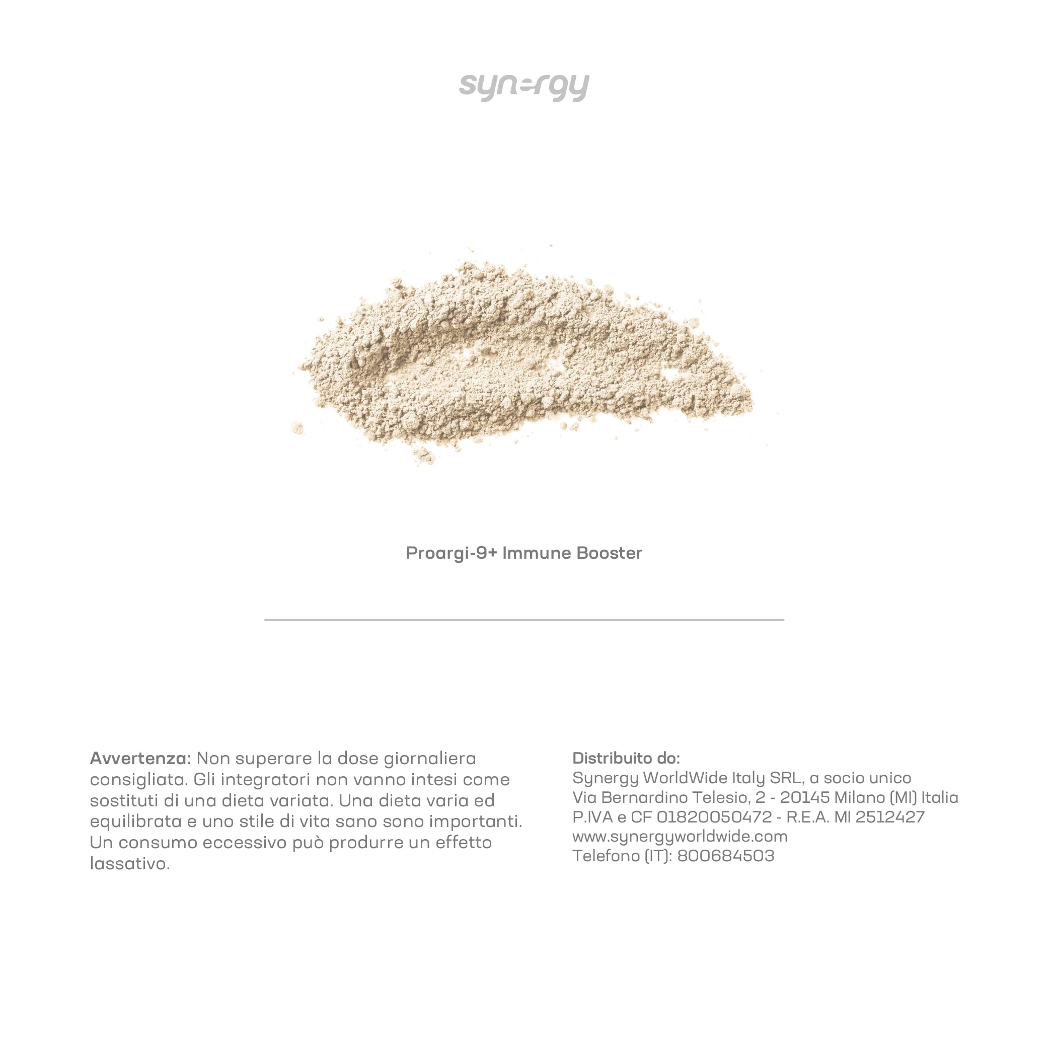 Synergy Worldwide ProArgi-9+ Immune Booster 30 Dosi | Integratore vitamine C, D3, B6 | Supporto sistema immunitario | Antiossidante | Sostiene salute e benessere generale | Gusto frutti di bosco