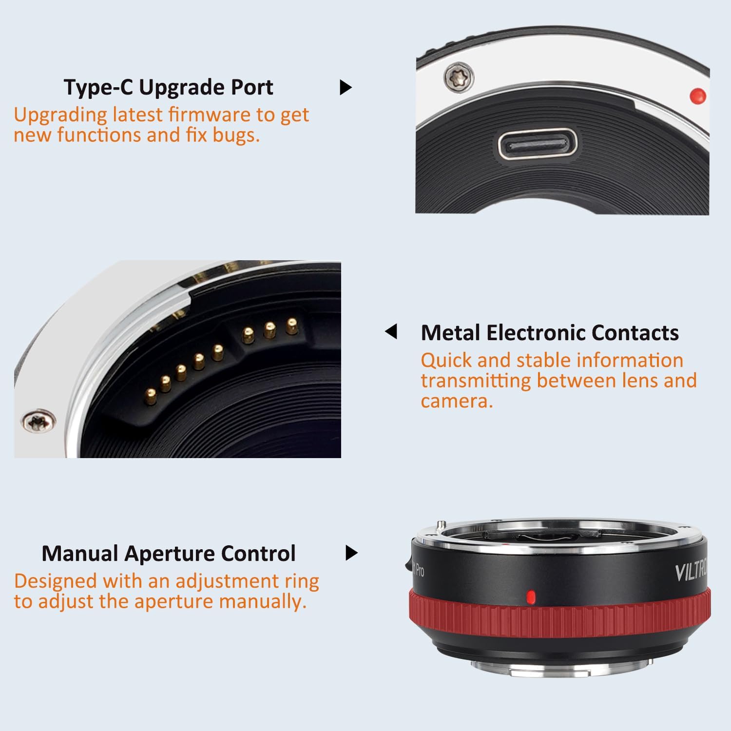 EF-FX1 Pro Auto-Focus Lens Adapter Compatible for Canon EF/EF-S Lens to X-Mount Camera Fuji-Film x-a1/2/3/5/10/20, x-t1/2/3/10/20/100, x-e1/2/3, x-pro1/2, x-h1