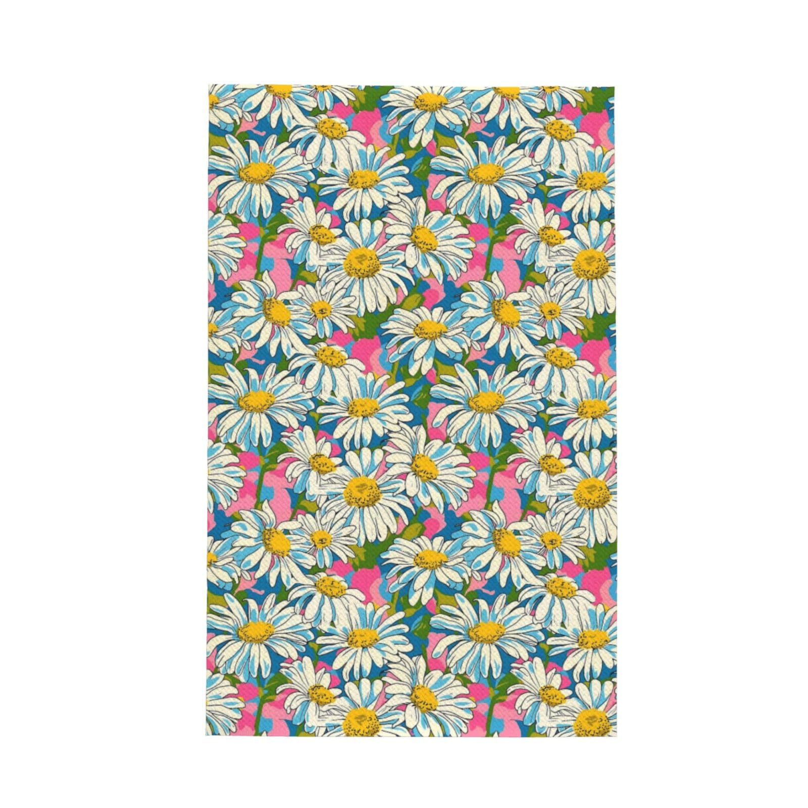 Anceky Daisy (8) for Absorbent Kitchen Towels, 16x26 Inch Quick Dry Cleaning Dishcloths