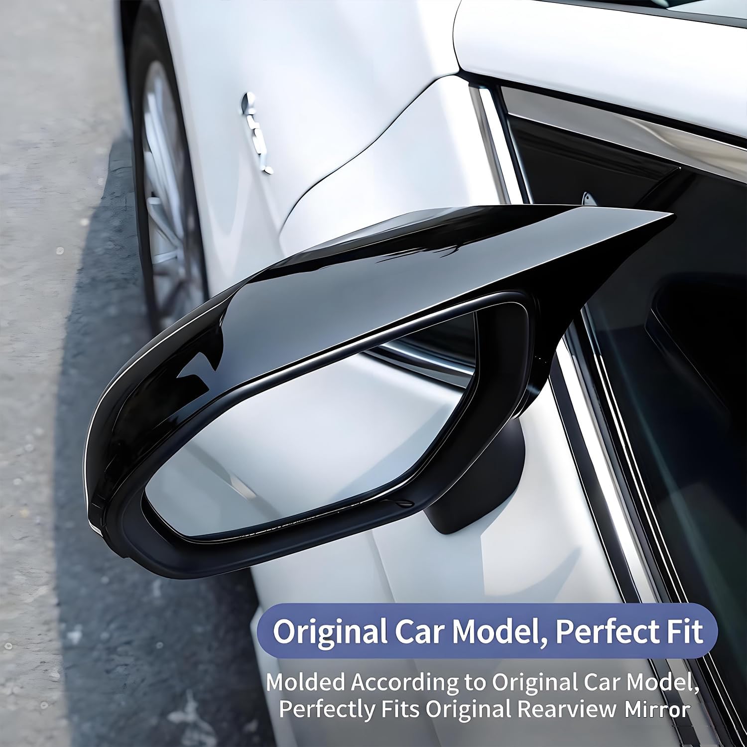 Compatible with Toyota Camry 2026 2025 2024 2023 2022 2021 2020 2019 2018 Accessories Aggressive Look Car Exterior Door Side Rearview Mirror Guard Cover Trim Caps -Glossy Black
