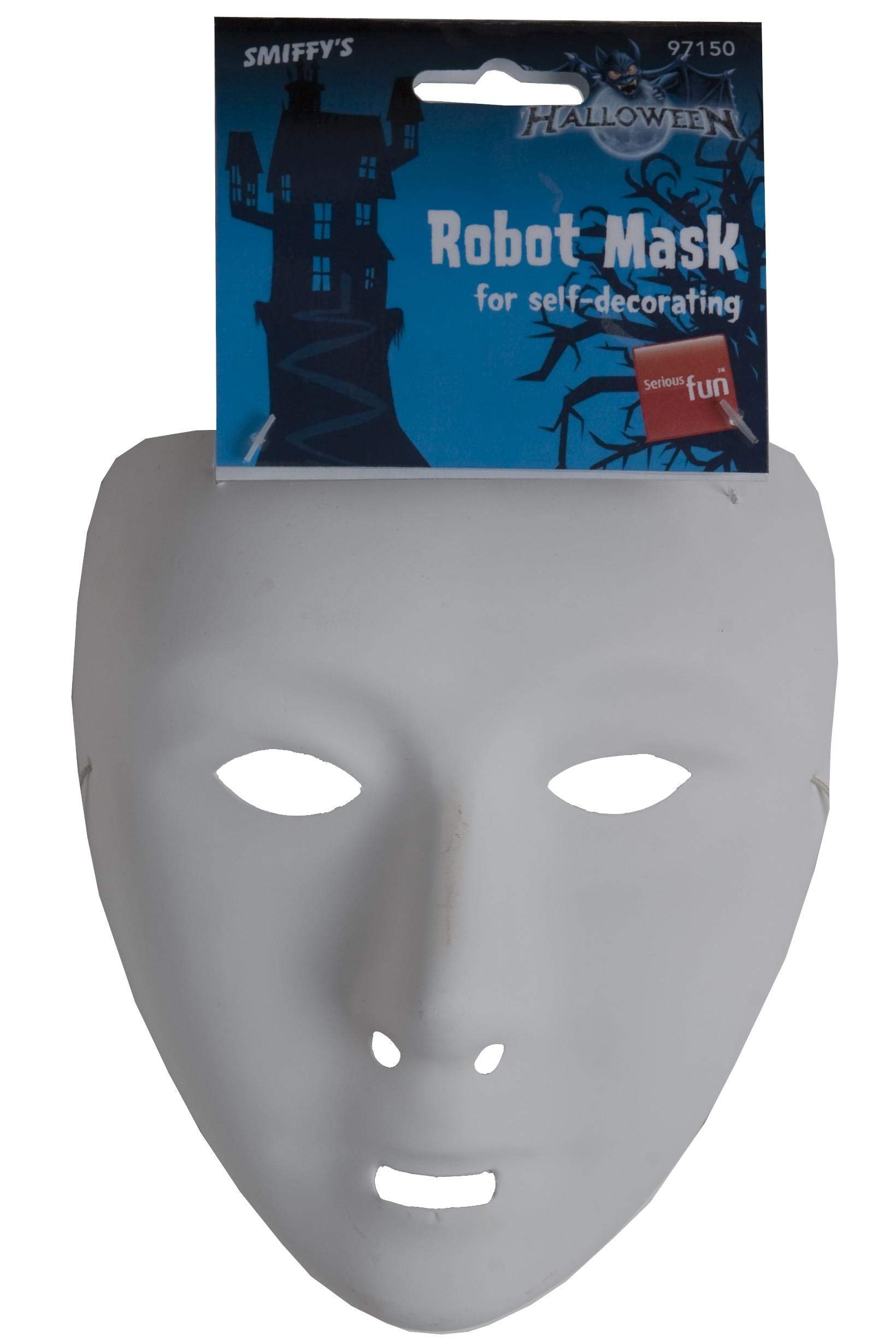 MASQUE BLANC ROBOT A DECORER