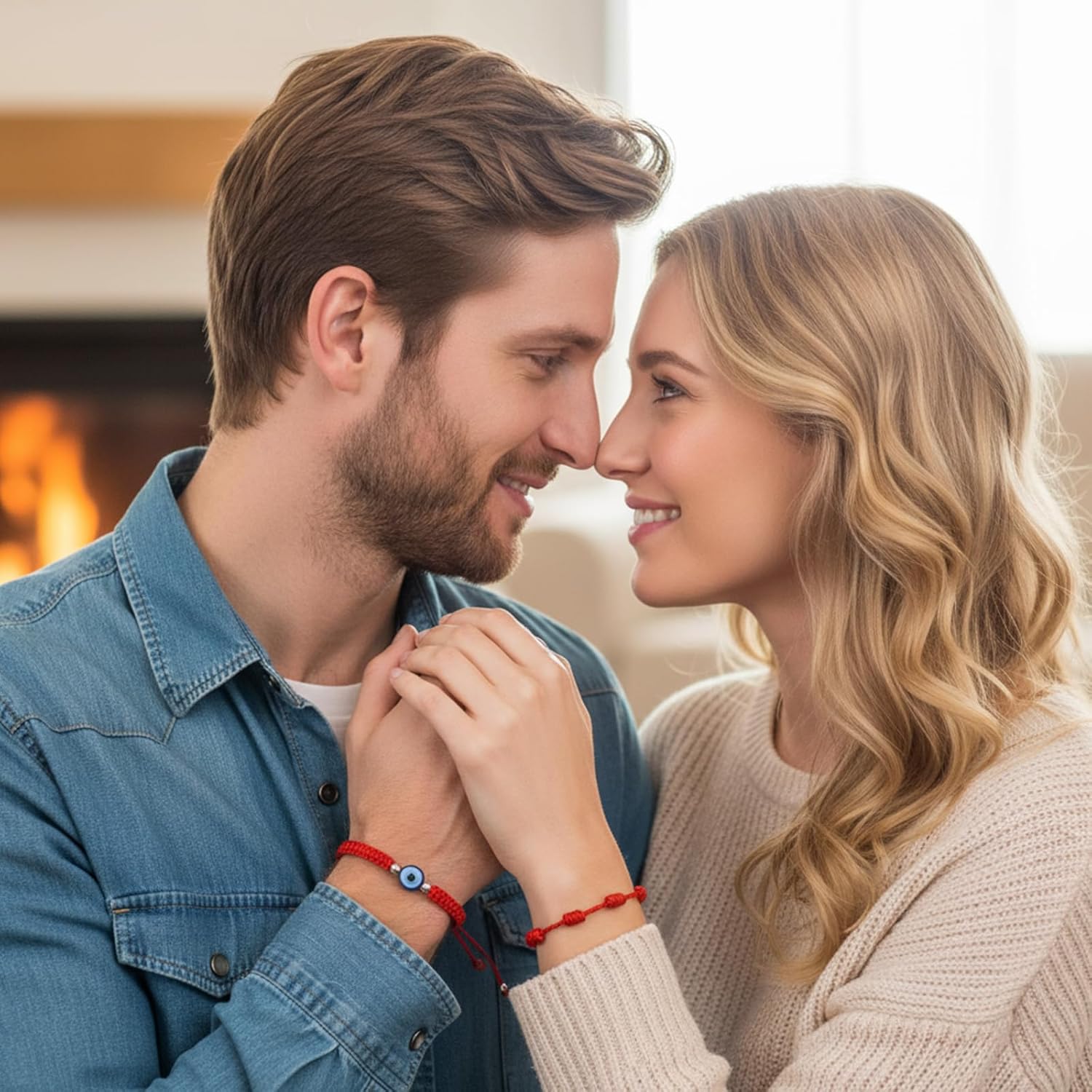 Red Evil Eye Bracelet 6Pcs Adjustable String Bracelet Protection with Evil Eye Charm for Women Men Friends Family - Image 4