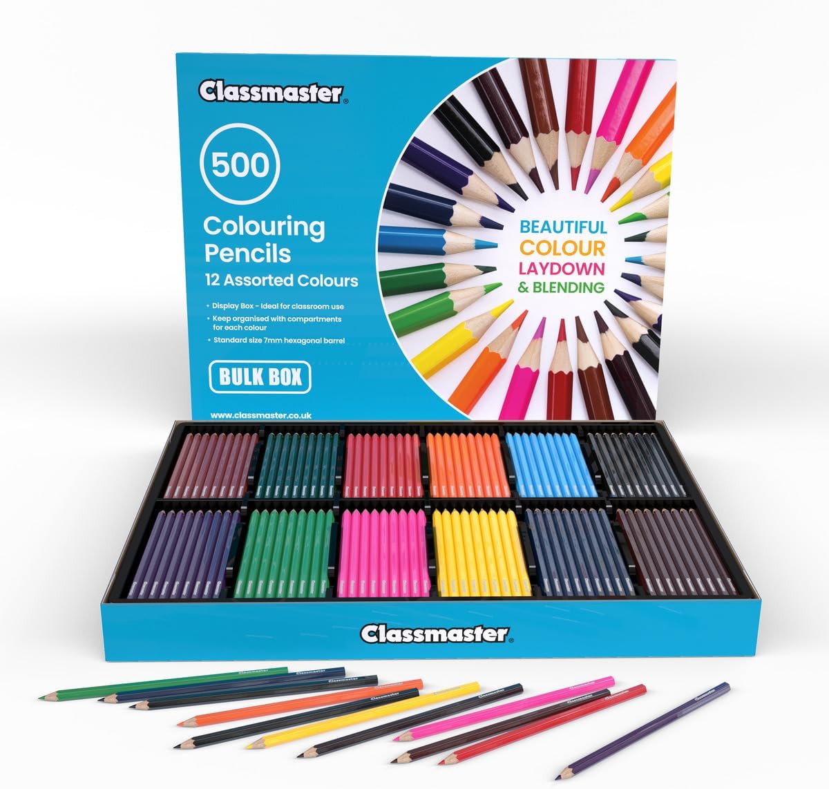Classmaster Class Box Colouring Pencils (Pack of 500)