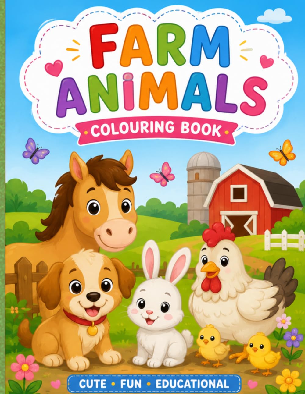 FARM ANIMALS COLOURING BOOK (Little Artist collection)