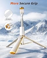 Vista 4 de Trípode para teléfono de 62" y bastón selfie, trípode para iPhone con control remoto, soporte todo en uno para celular, portátil, ligero