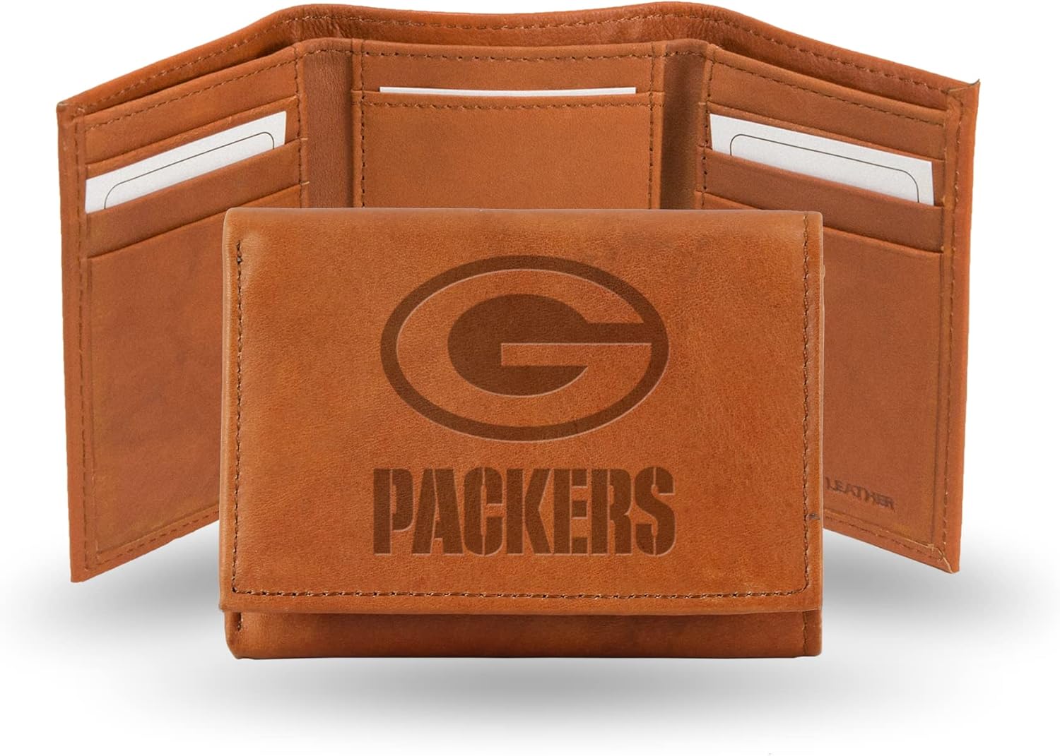 Rico Industries NFL Fan Shop Embossed Leather Trifold Wallet