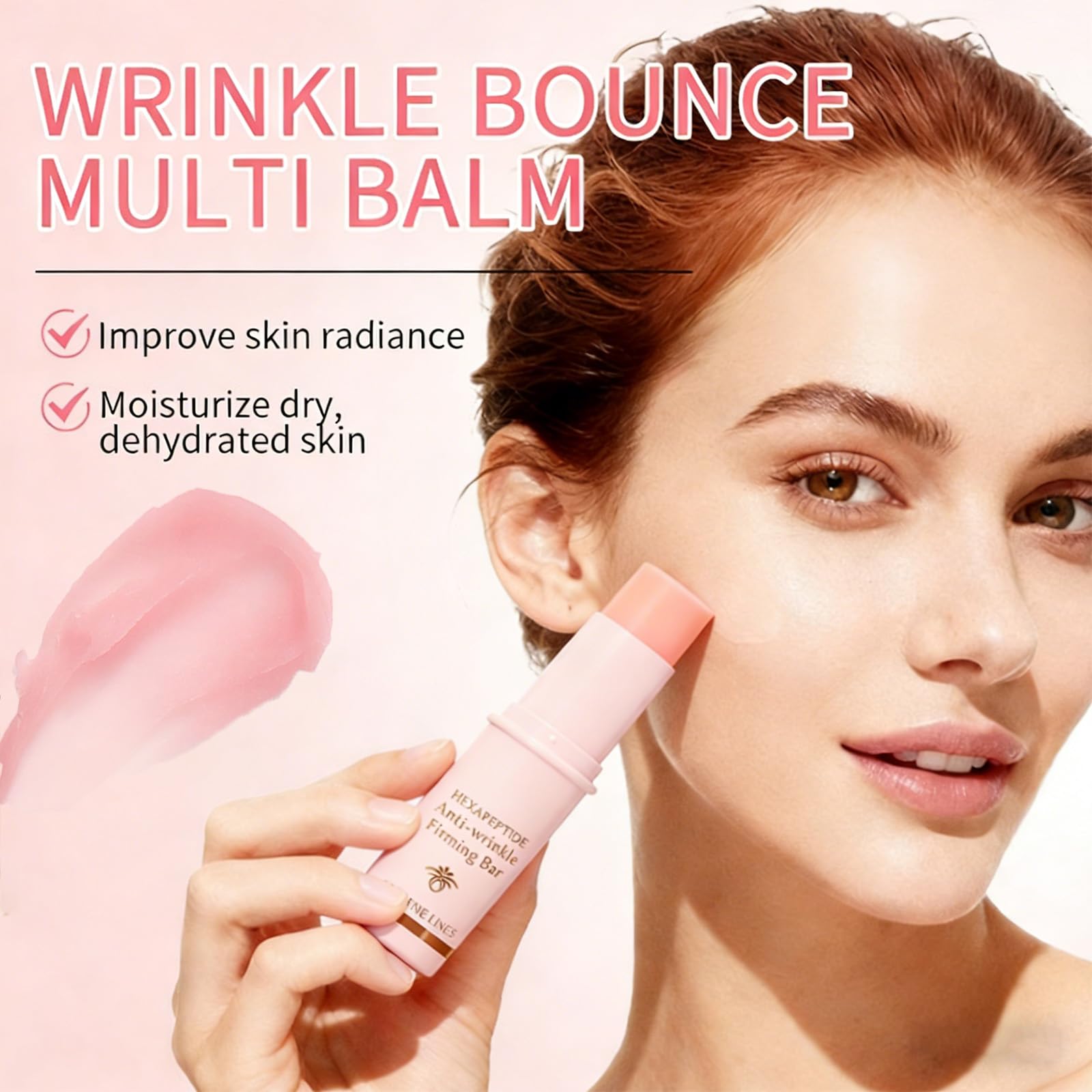 Wrinkle Bounce Multi Balm Stick | Eye Face Neck Base & Moisture Double Sérum Stick | Skin Care All-in-One Daily Moisturizer Stick