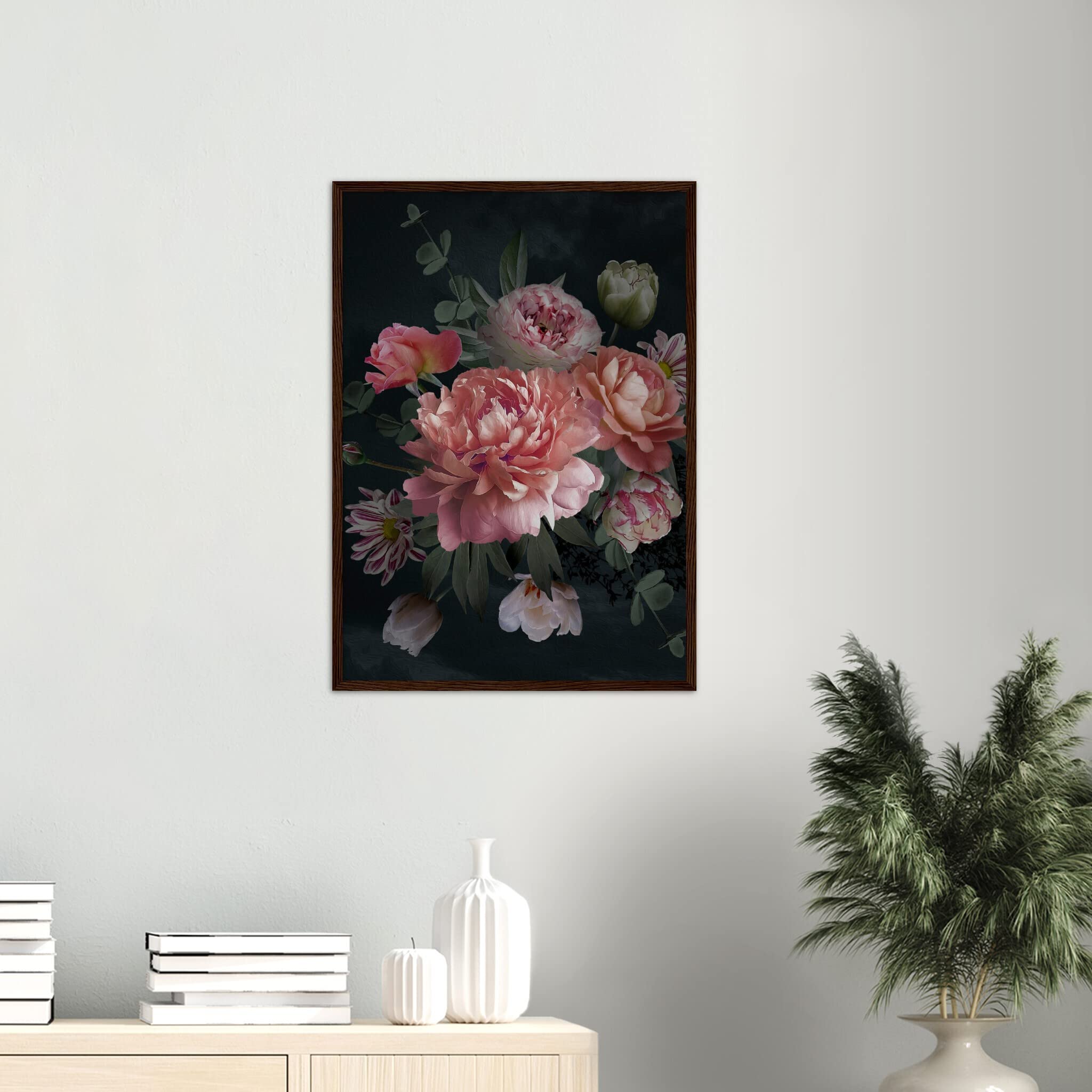 Décoration murale florale pour raviver un mur vide roses roses - 8