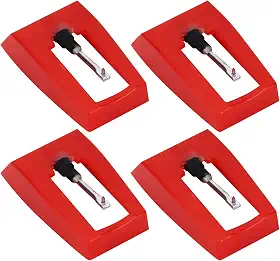 Agulha para toca-discos, agulha de diamante para toca-discos 4 peças, substituição prática da agulha do fonógrafo para Crosley, ION, Victrola, Jenson, Boytone, TechPlay, Capehart